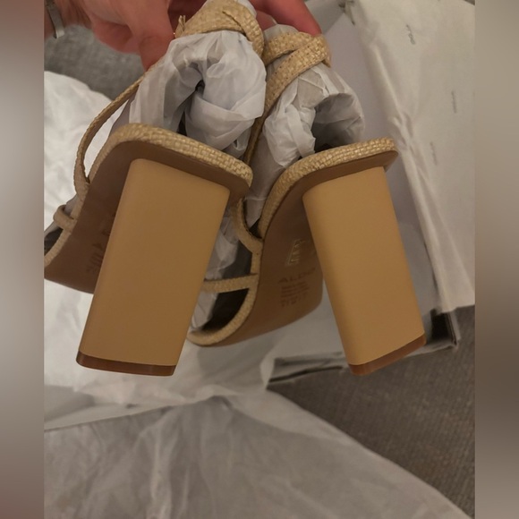 ALDO SiennaMae Raffia Heeled Sandals Natural Beige – Size 9 brand new - Picture 11 of 16